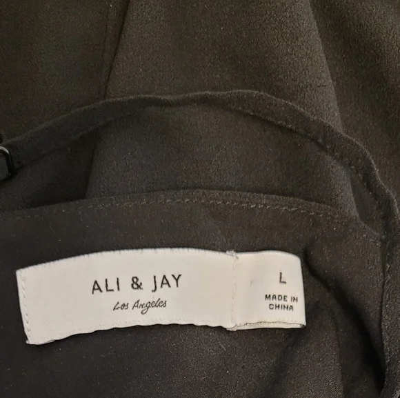 ALI & JAY Elegant Black V-Neck Jumpsuit - Picture 3 of 11